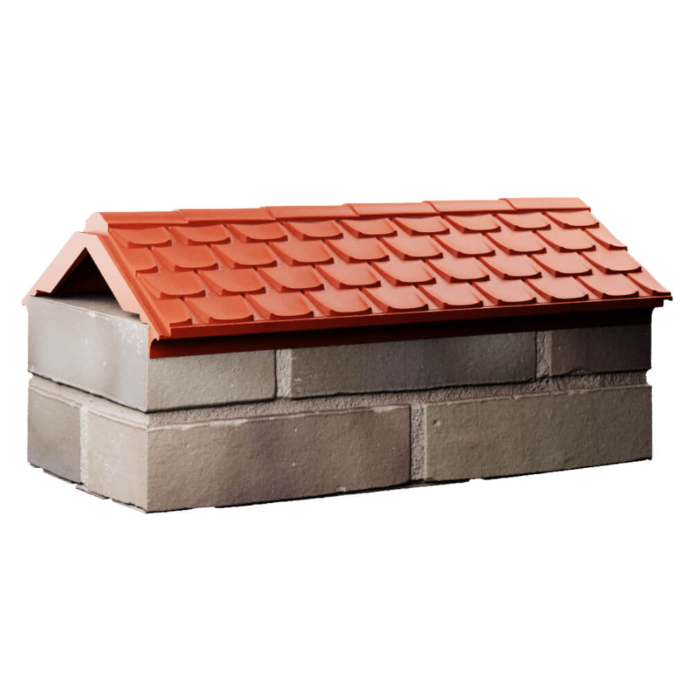 Парапет Zking Эльбрус Красный с посадкой на 1 кирпич (255мм) Миасс фото