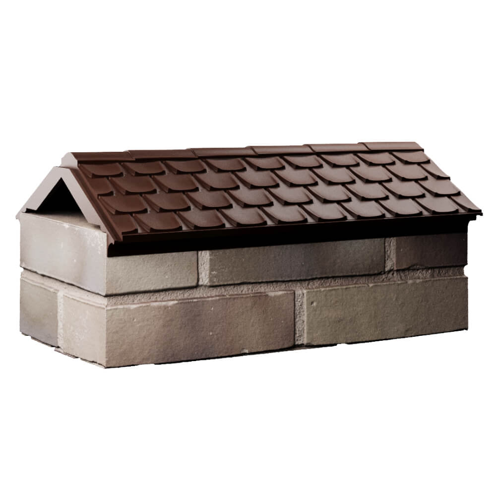 Парапет Zking Эльбрус Коричневый с посадкой на 1 кирпич (255мм) Миасс фото