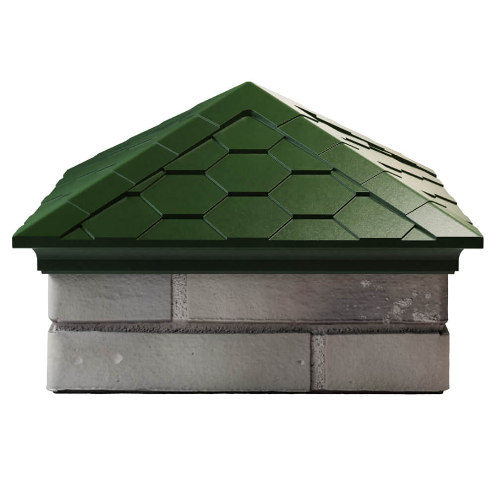 Колпак Zking Эверест Зеленый на столб 1.5х1.5 кирпича (390х390мм) Миасс фото